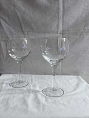 Clear Crystal Red Wine Glasses - Set of 2